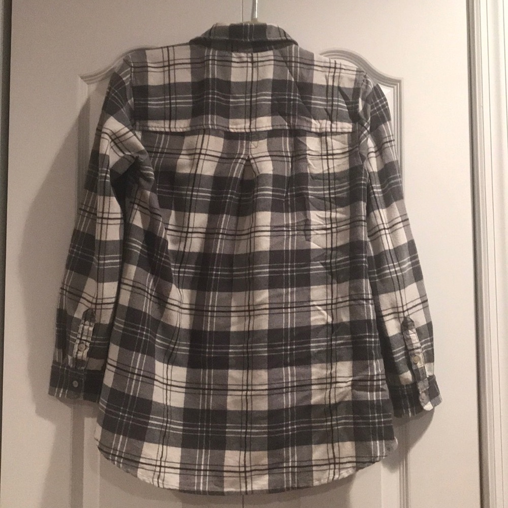 American Eagle Flowy Plaid Pullover Top - image 4